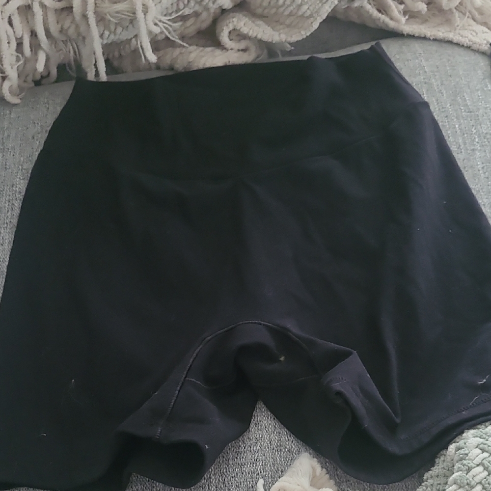 Black Women's Biker Shorts No Front Inseam